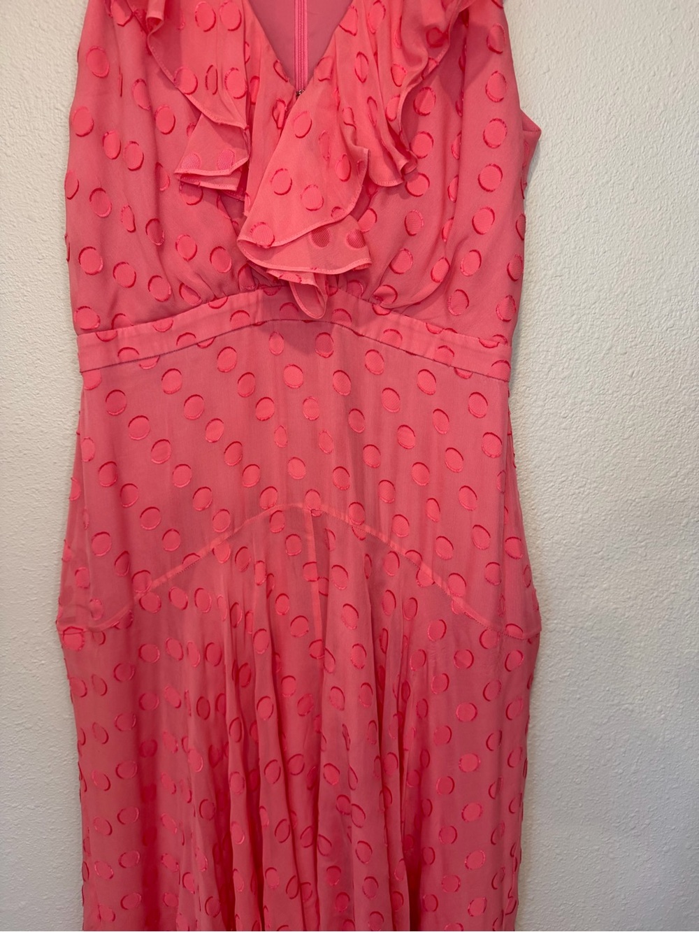 SALONI Rita Pink Ruffled Midi Dress - Picture 8 of 13